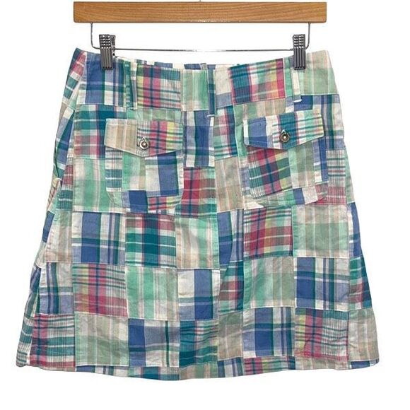 Cape Madras Cotton Plaid Patchwork Skort Preppy Golf NWT Size 2 - Picture 4 of 8